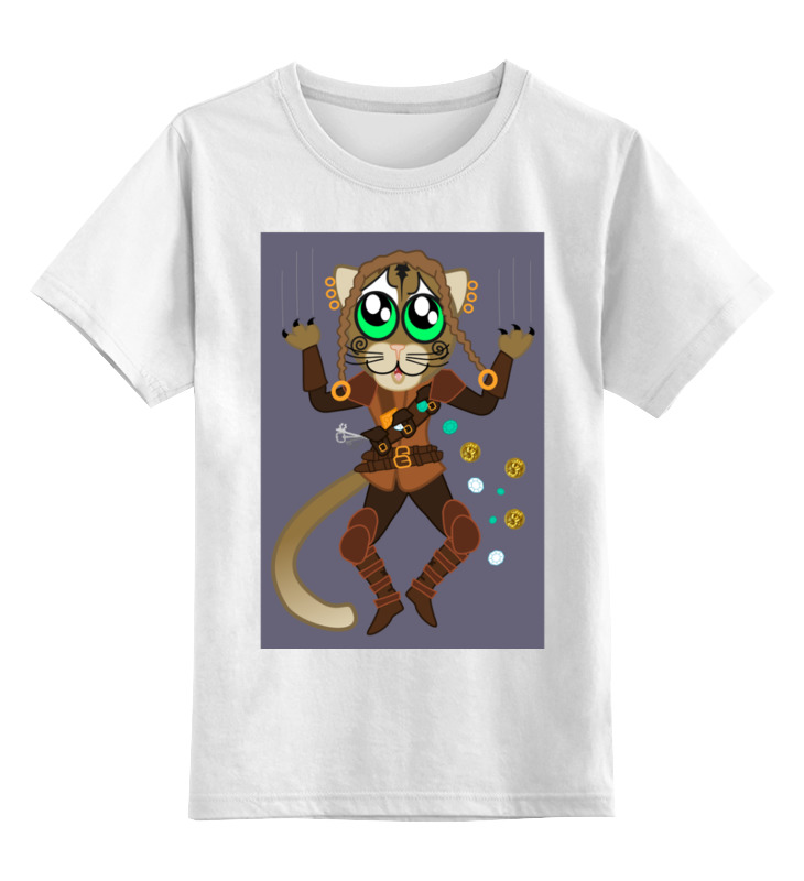Детская футболка классическая унисекс Printio Кот. cat burglar