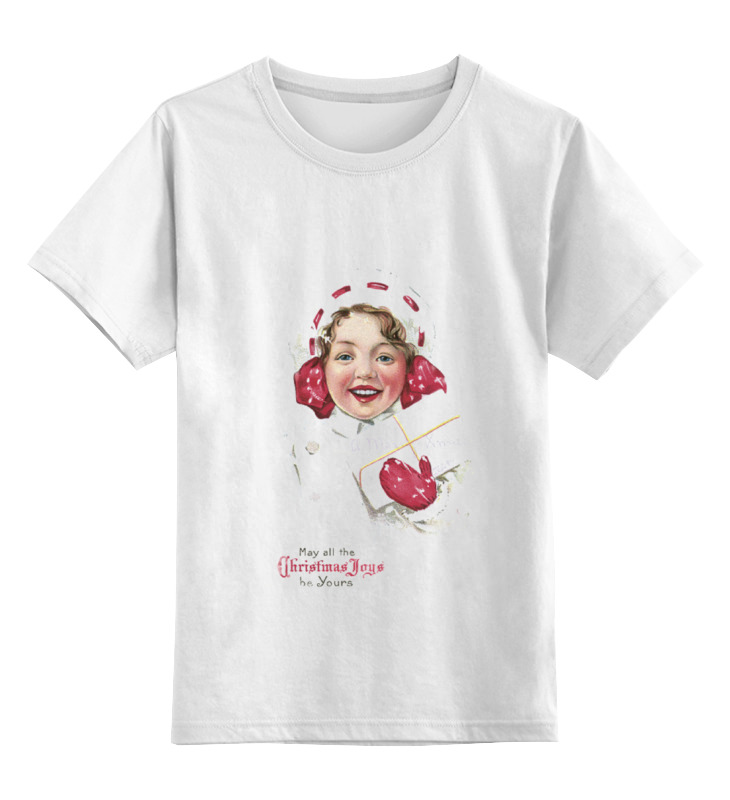 Детская футболка классическая унисекс Printio Девочка с лентами.