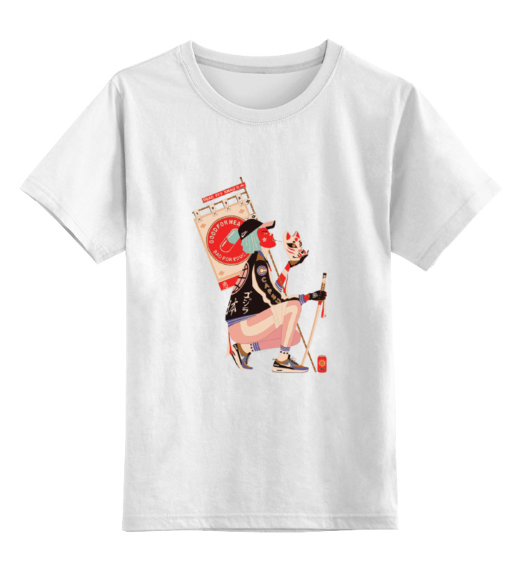 Детская футболка классическая унисекс Printio Азиатская девушка