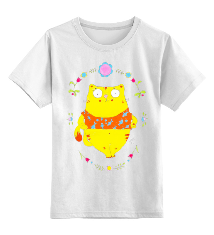 Детская футболка классическая унисекс Printio Толстый котик