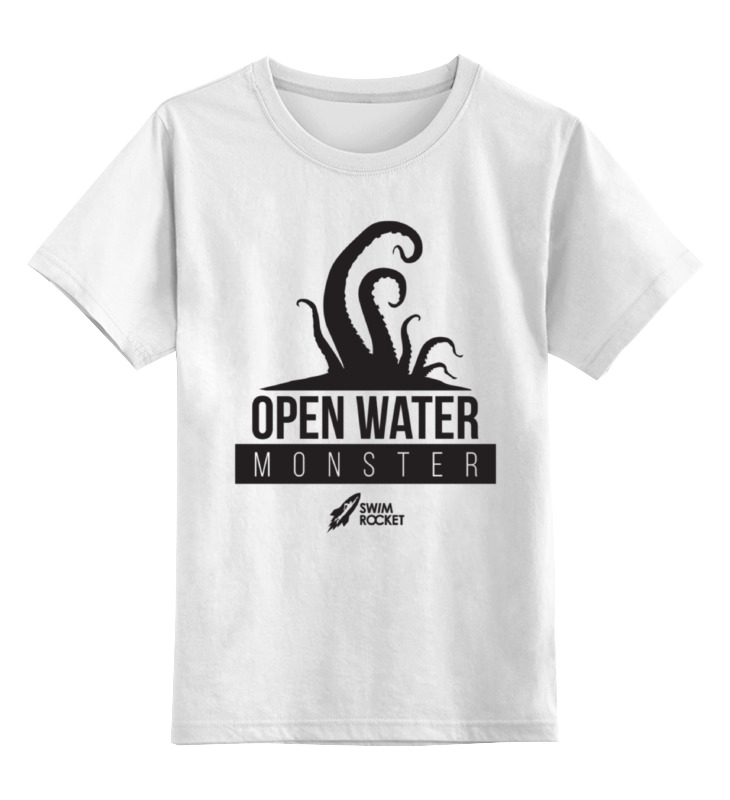 Детская футболка классическая унисекс Printio Open water monster