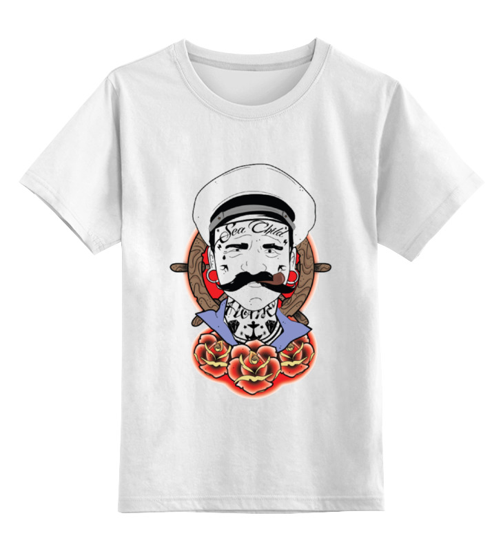 Детская футболка классическая унисекс Printio Мужик с трубкой