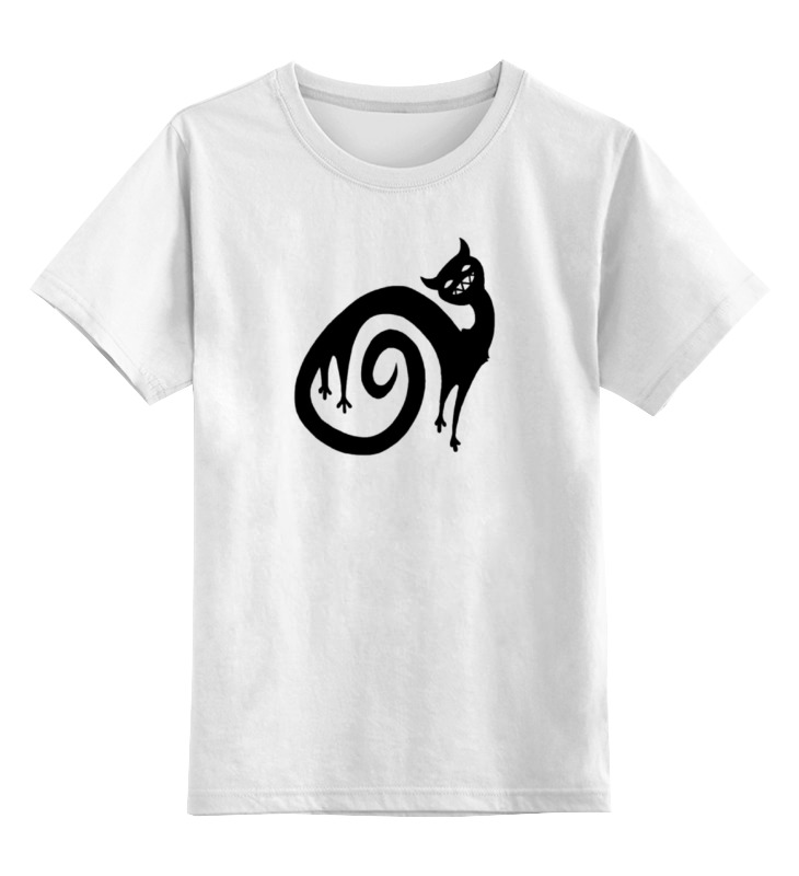 Детская футболка классическая унисекс Printio Черный кот
