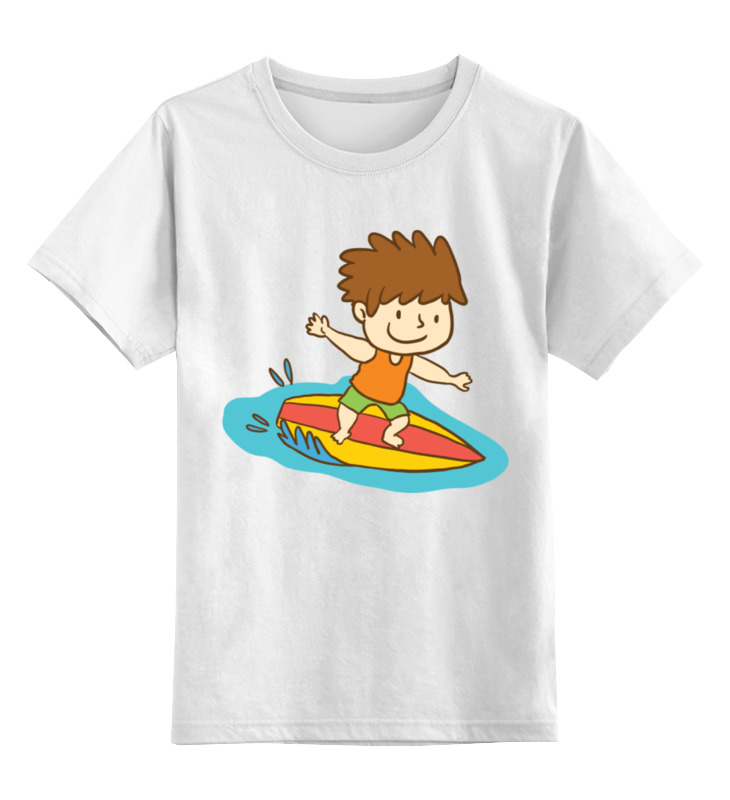 Детская футболка классическая унисекс Printio Юный серфингист