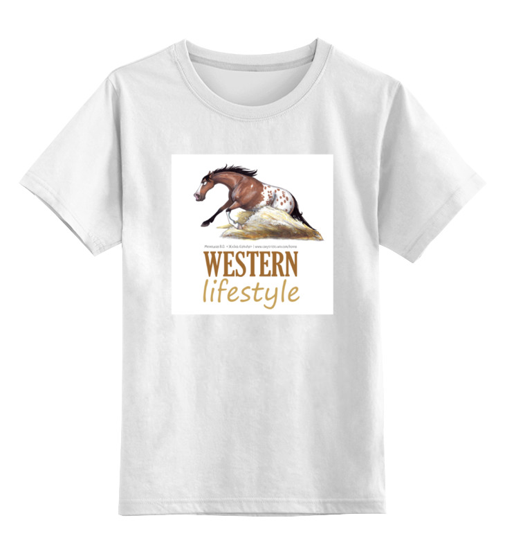 Детская футболка классическая унисекс Printio Western lifestyle