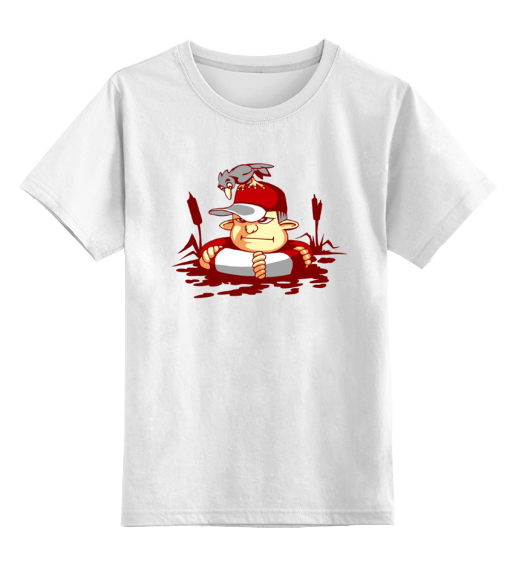 Детская футболка классическая унисекс Printio Купание в камышах