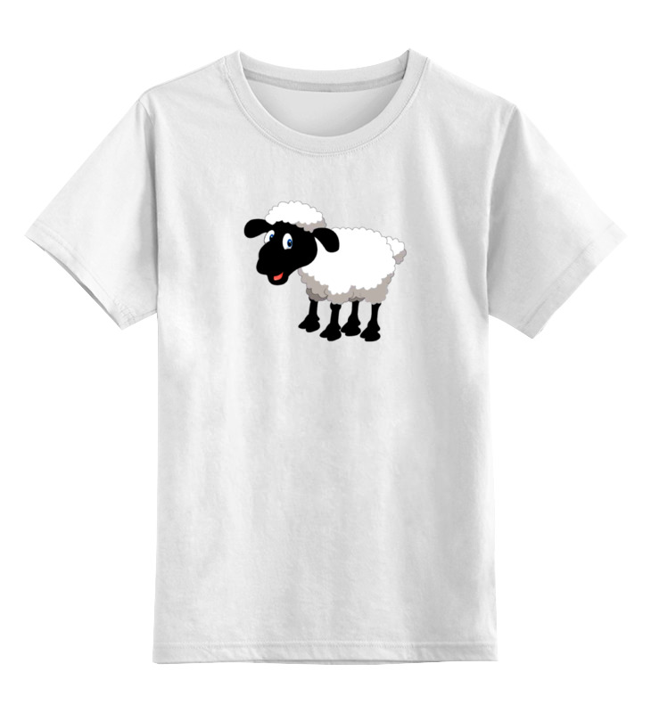 Детская футболка классическая унисекс Printio Белая овечка