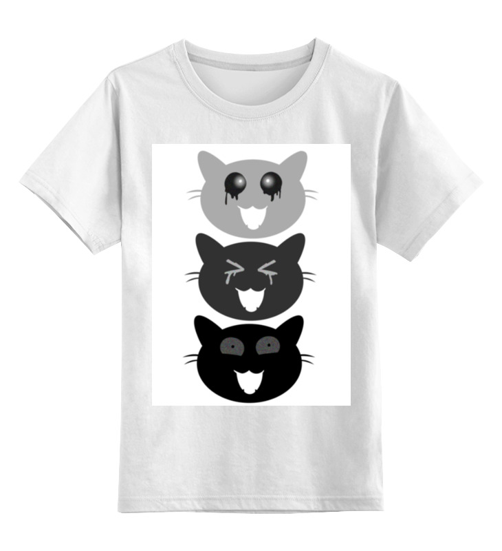 Детская футболка классическая унисекс Printio Минималистичные коты