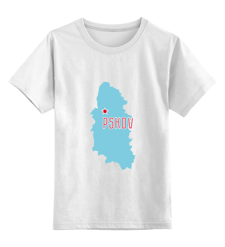 Детская футболка классическая унисекс Printio Псковская область