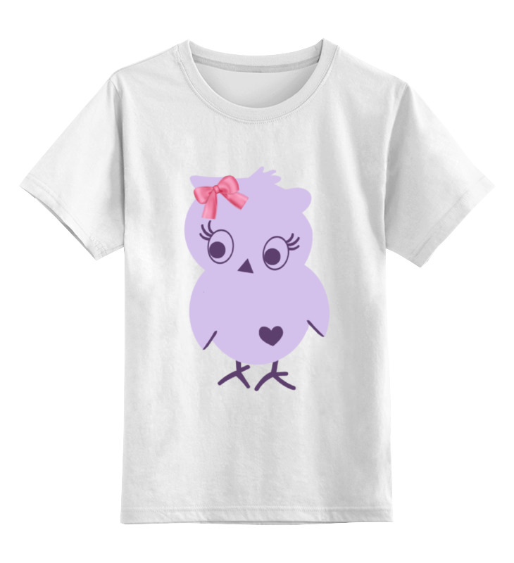 Детская футболка классическая унисекс Printio Фиолетовая птичка