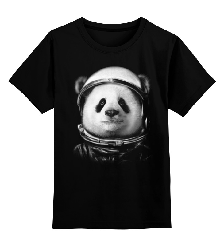 Детская футболка классическая унисекс Printio Панда космонавт