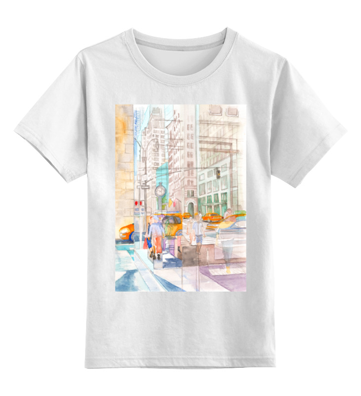 Детская футболка классическая унисекс Printio Отражение в стеклах нью йорка ii