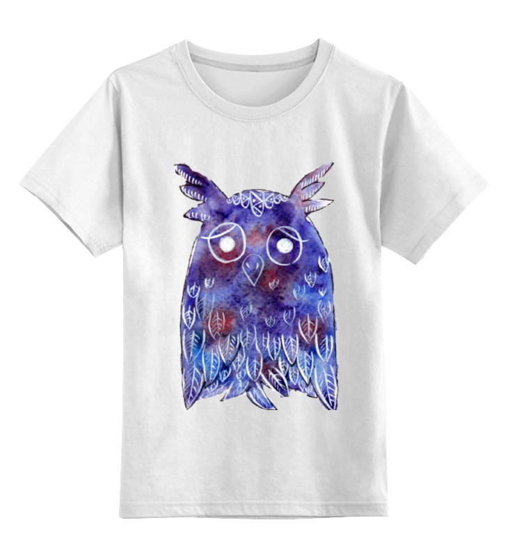 Детская футболка классическая унисекс Printio Акварельная сова