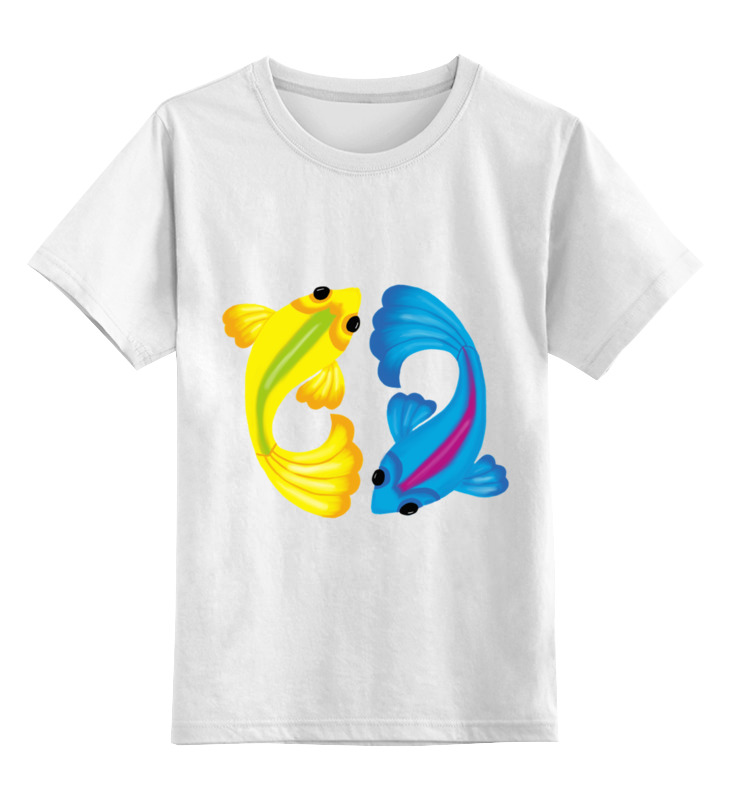 Детская футболка классическая унисекс Printio Рыбки