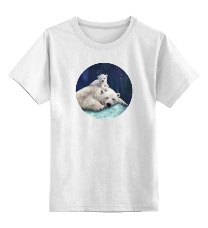 Детская футболка классическая унисекс Printio Белые медведи