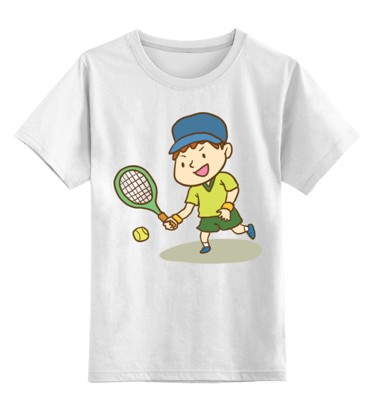 Детская футболка классическая унисекс Printio Юный теннисист