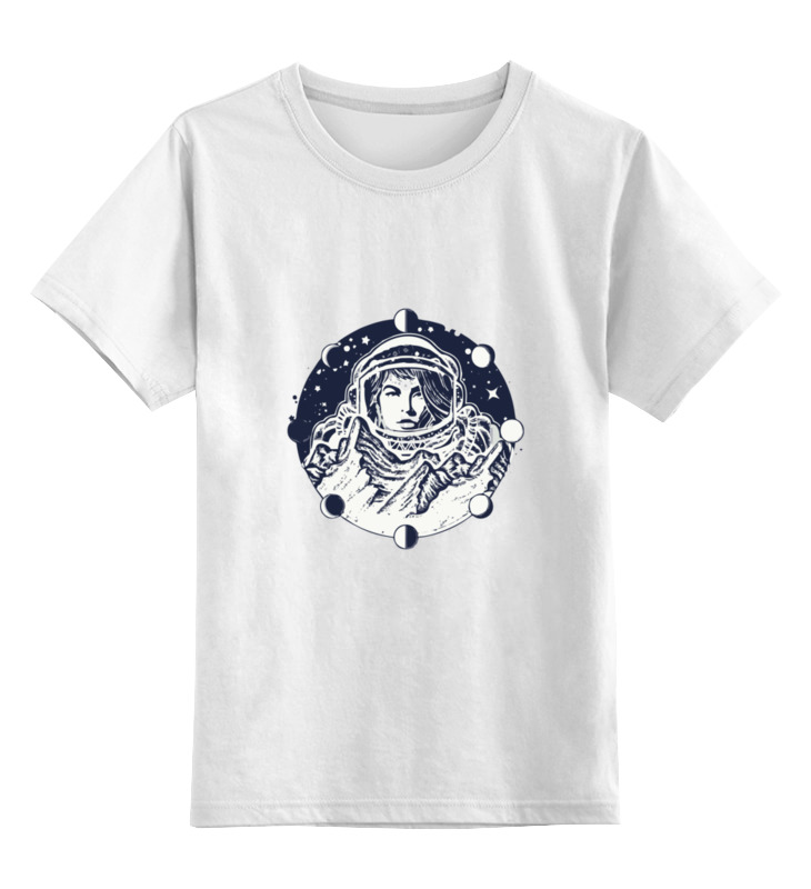 Детская футболка классическая унисекс Printio День космонавтики. луна