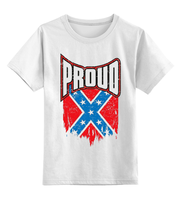 Детская футболка классическая унисекс Printio Флаг конфедерации сша