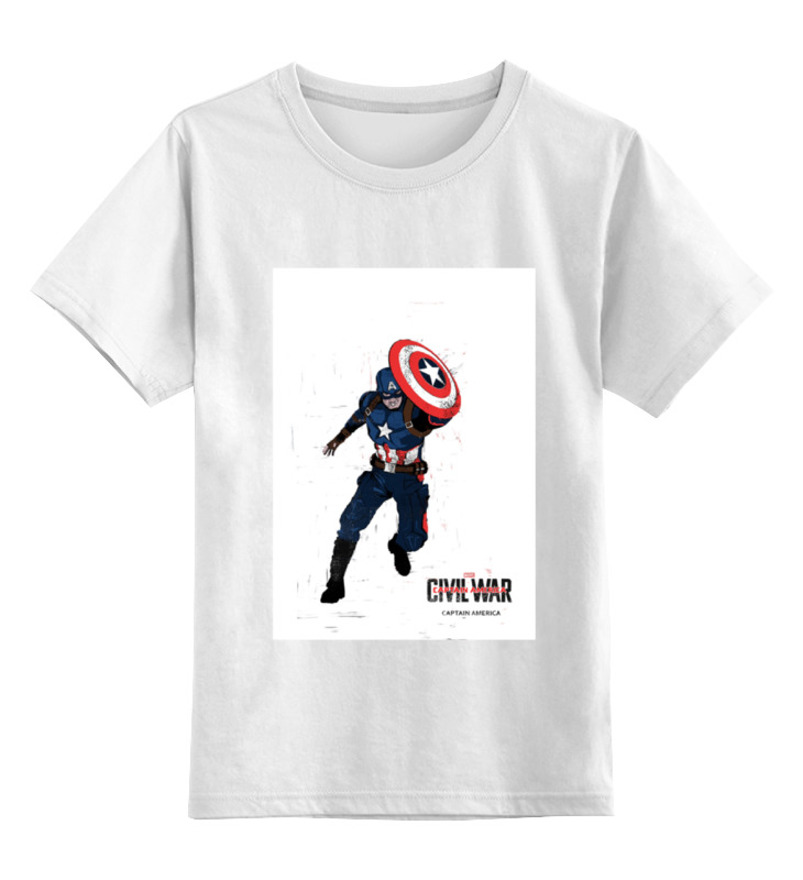 Детская футболка классическая унисекс Printio Капитан америка