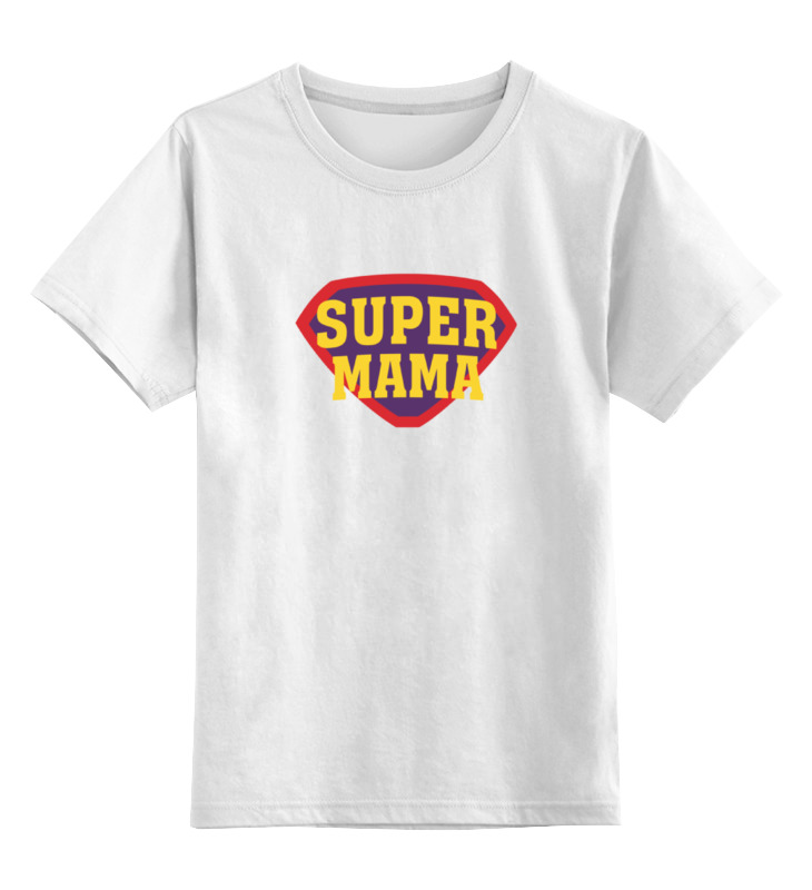 Детская футболка классическая унисекс Printio Супер мама
