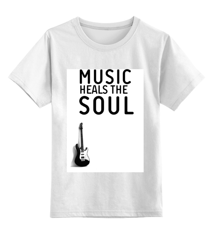 Детская футболка классическая унисекс Printio Music heals the soul