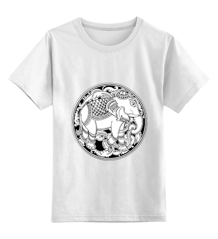 Детская футболка классическая унисекс Printio Индийский слон