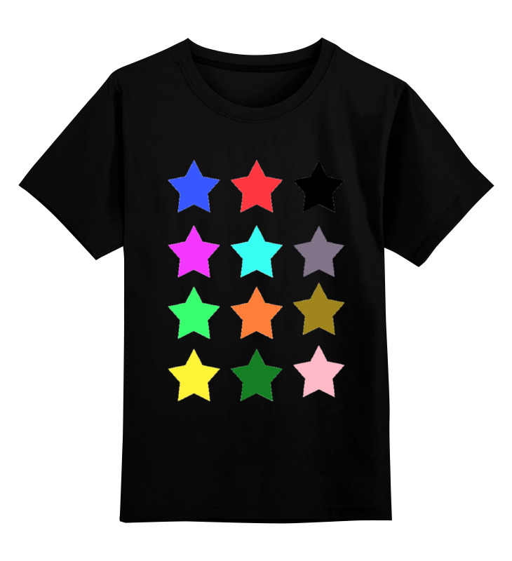 Детская футболка классическая унисекс Printio stars on the black