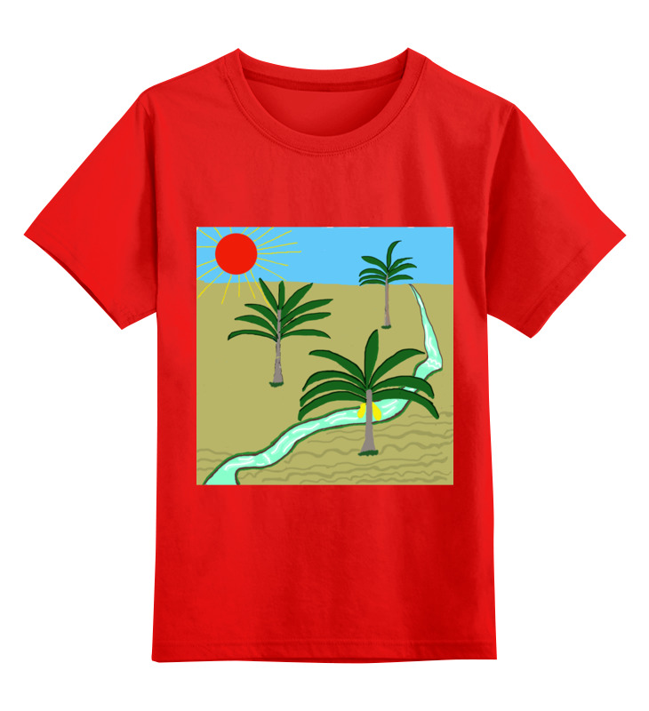 Детская футболка классическая унисекс Printio Три пальмы