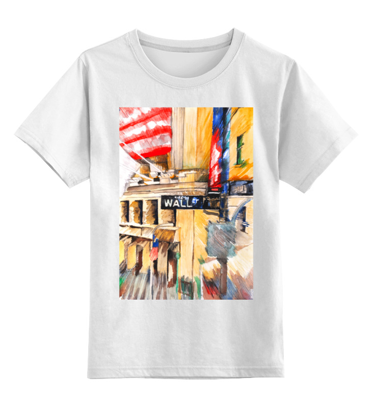 Детская футболка классическая унисекс Printio Уолл стрит