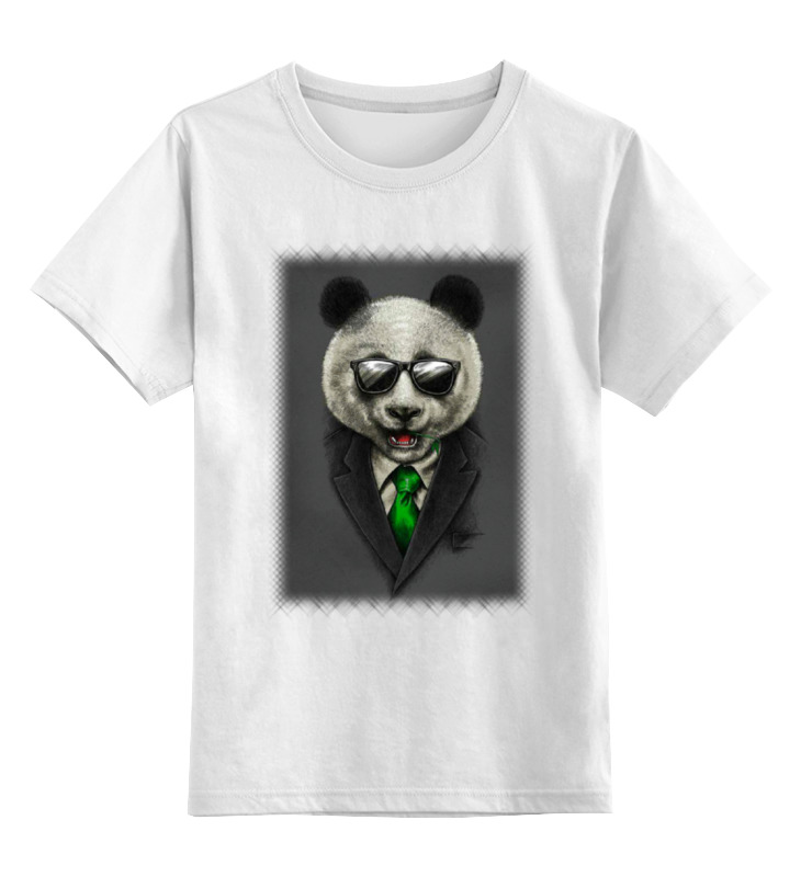 Детская футболка классическая унисекс Printio Модный панда медведь