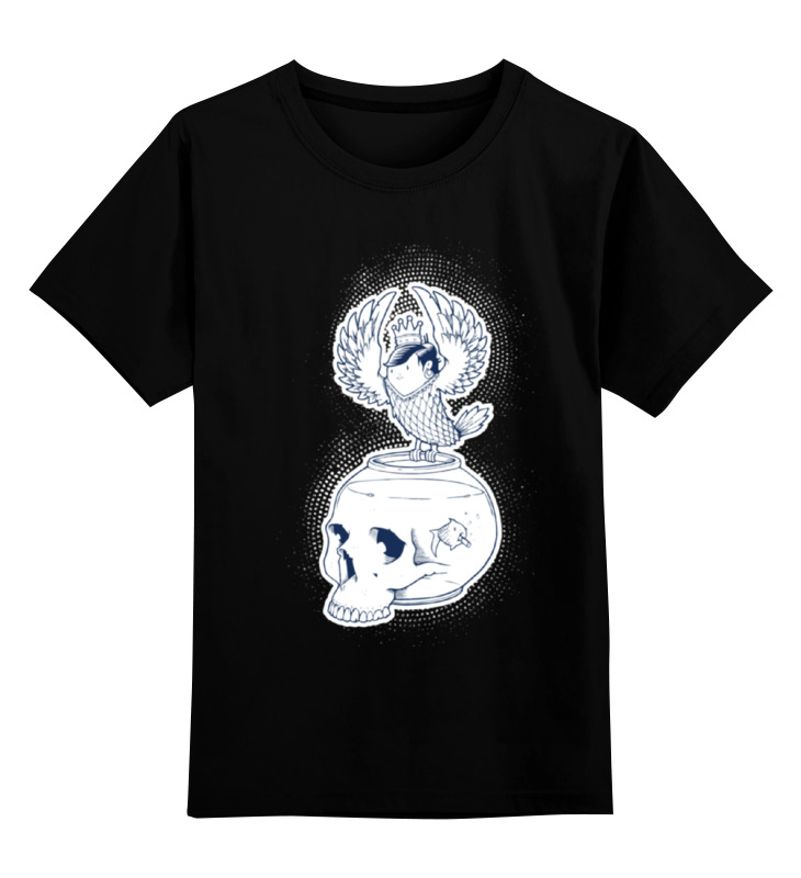 Детская футболка классическая унисекс Printio Fish scull / череп аквариум