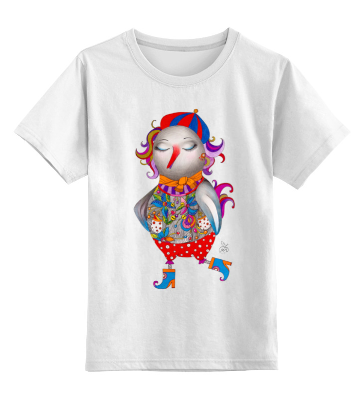 Детская футболка классическая унисекс Printio Весенняя птица