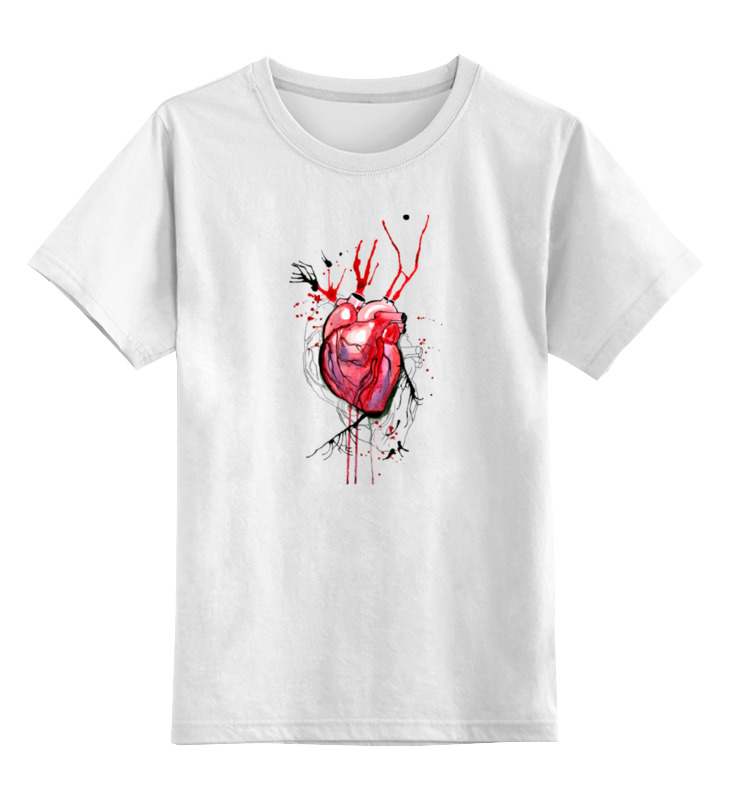 Детская футболка классическая унисекс Printio Обнаженное сердце