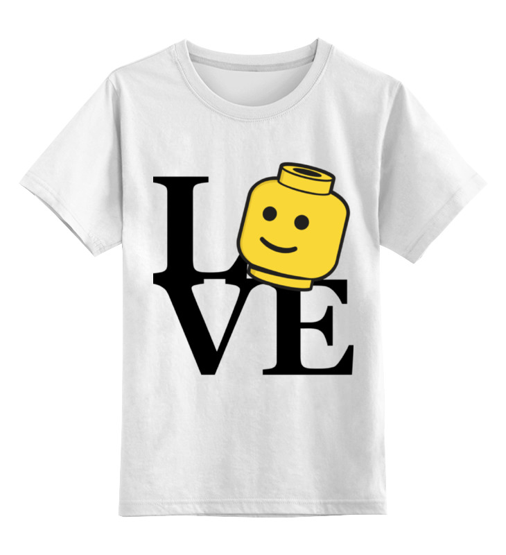 Детская футболка классическая унисекс Printio Люблю лего
