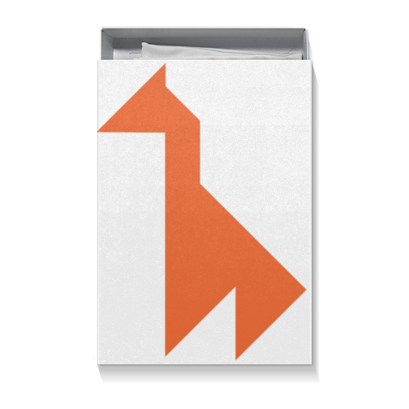 Коробка для футболок Printio Оранжевый жираф танграм