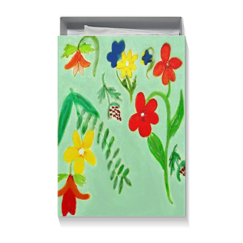 Коробка для футболок Printio Подарочная летние цветы