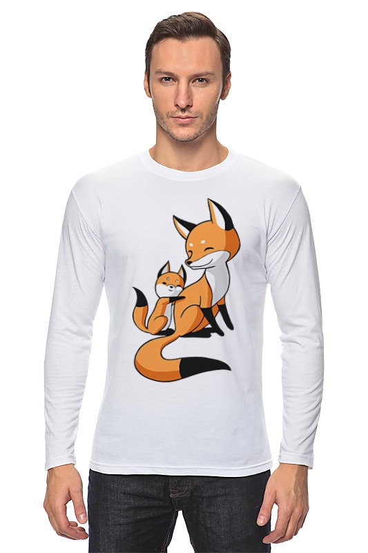 Лонгслив Printio Две лисички (fox)