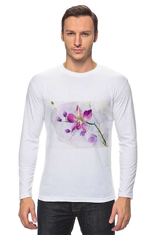 Лонгслив Printio Розовая орхидея