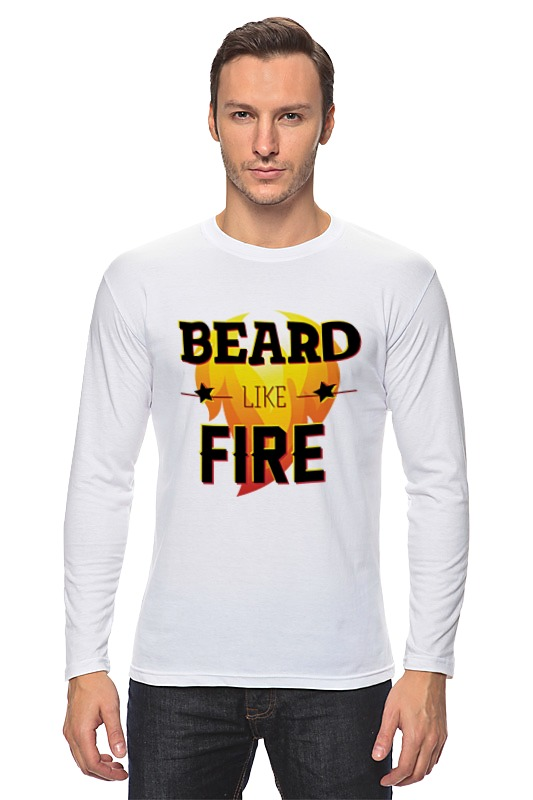 Лонгслив Printio Beard like fire