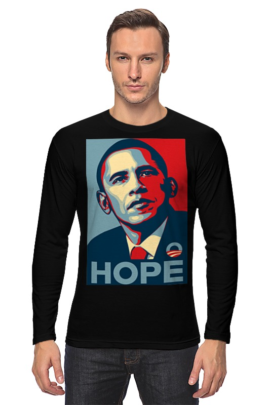 Лонгслив Printio Обама hope