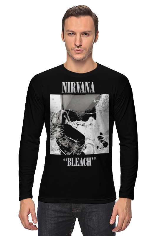 Лонгслив Printio Nirvana bleach album t-shirt