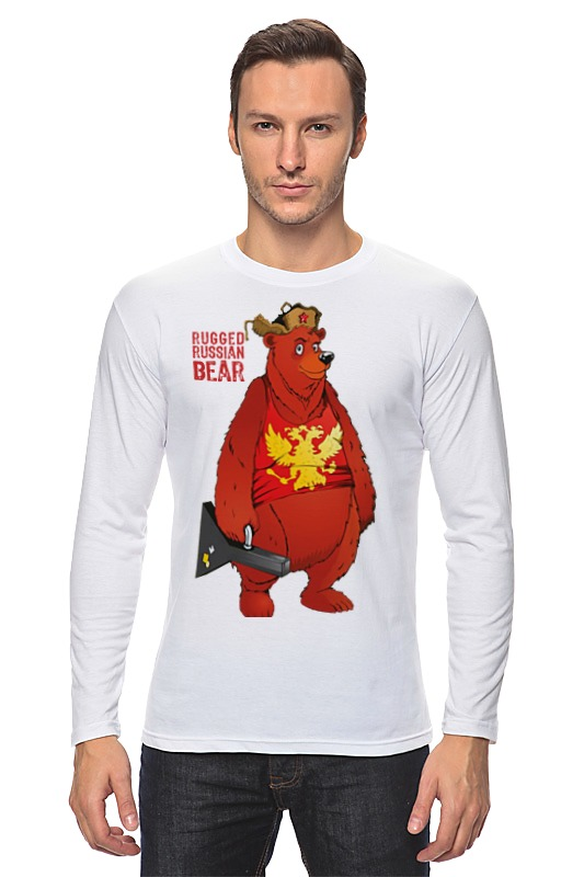 Лонгслив Printio Rugged russian bear