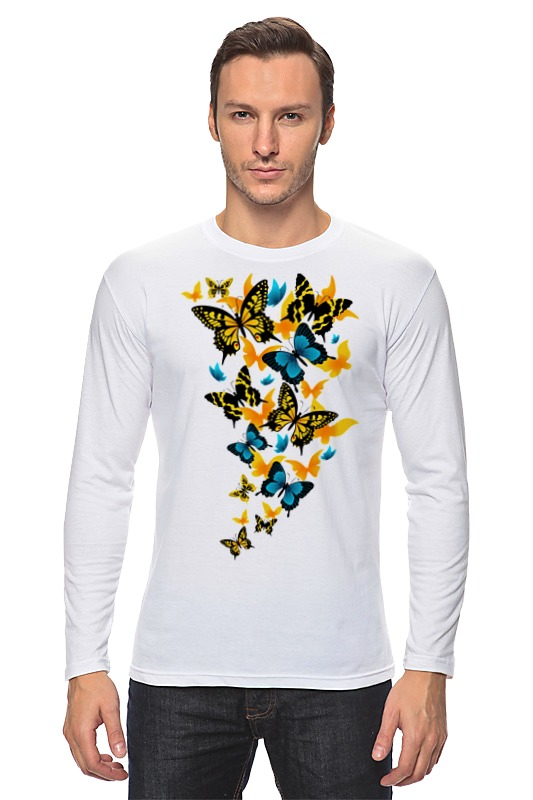 Лонгслив Printio Бабочки летают бабочки...
