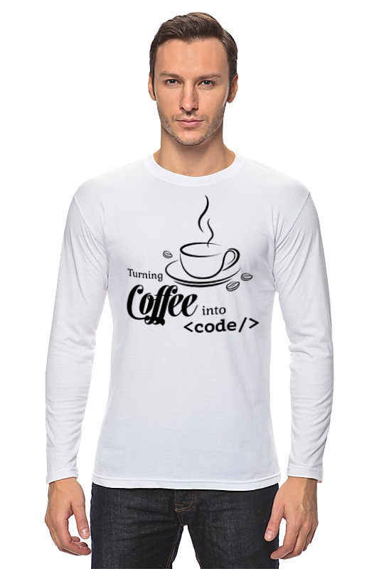 Лонгслив Printio Кофе и код