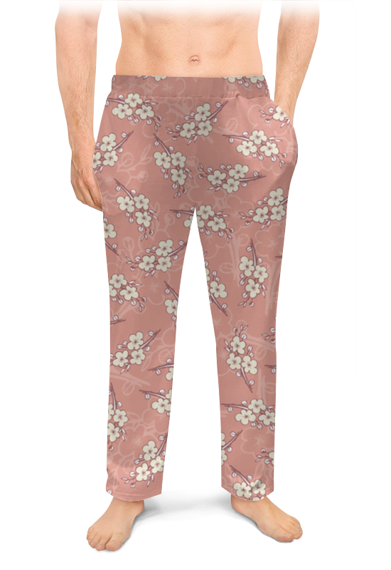 Мужские пижамные штаны Printio Ветки цветущей вишни