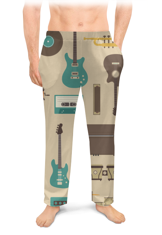 Мужские пижамные штаны Printio Музыкальные инструменты