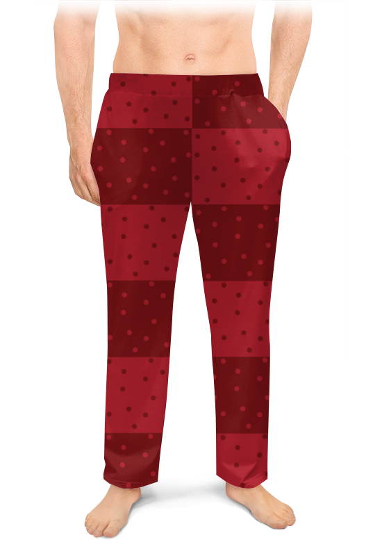 Мужские пижамные штаны Printio Красный геометрический узор