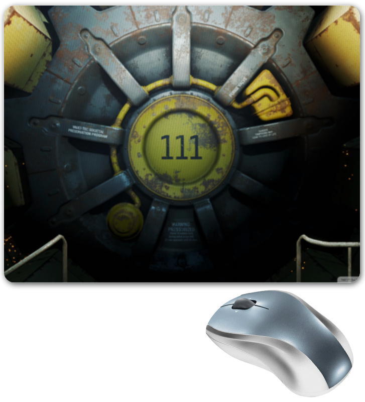 Коврик для мышки Printio Fallout 4, дверь убежища 111