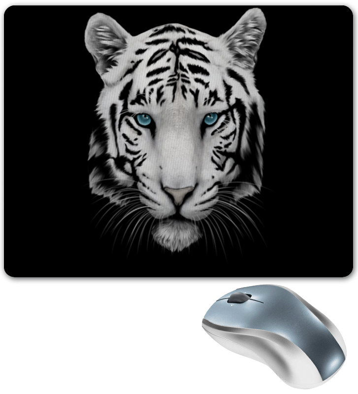 Коврик для мышки Printio Белый тигр