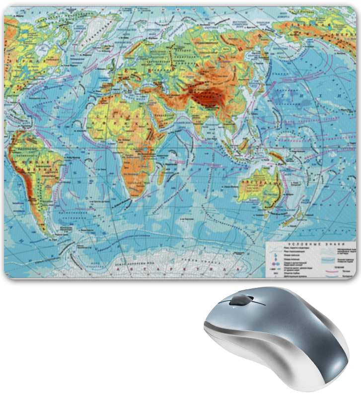 Коврик для мышки Printio Карта мира